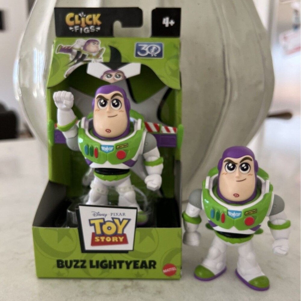 Mattel Click Figs Toy Story Buzz Lightyear Green White 3.5" Action Figure New